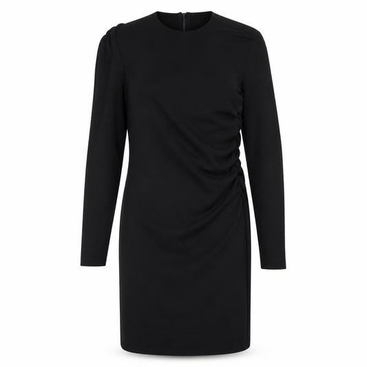 Front view of Primark Women’s Black Long Sleeve Bodycon Knee Length Dress L