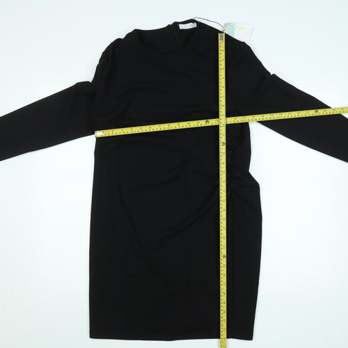 Primark Women’s Black Long Sleeve Bodycon Knee Length Dress L