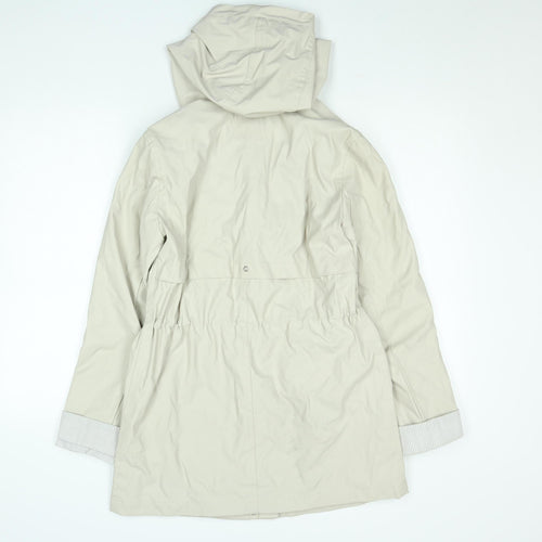 New Look Women’s Beige Mid-Length Hooded Parka Coat Size 10
