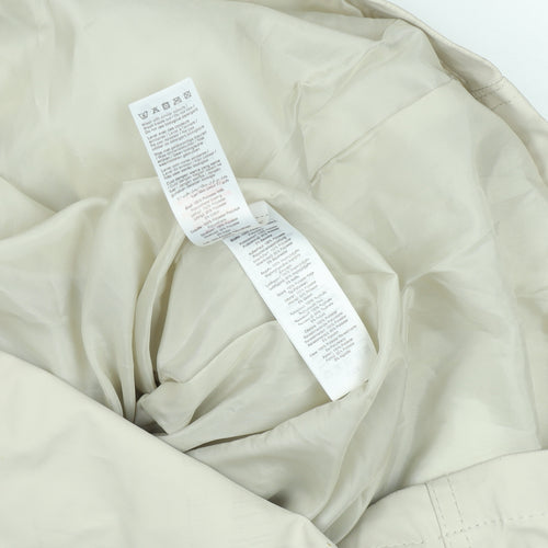 New Look Women’s Beige Mid-Length Hooded Parka Coat Size 10
