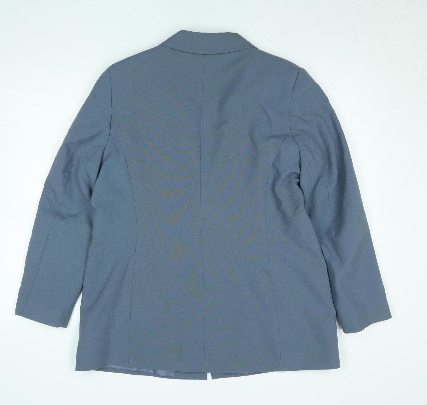 Essentials Women Blue One-Button Blazer Size M Regular Fit