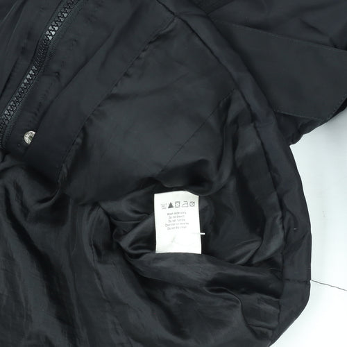 Select Women Black Belted Puffer Jacket Size 12 Winter Coat