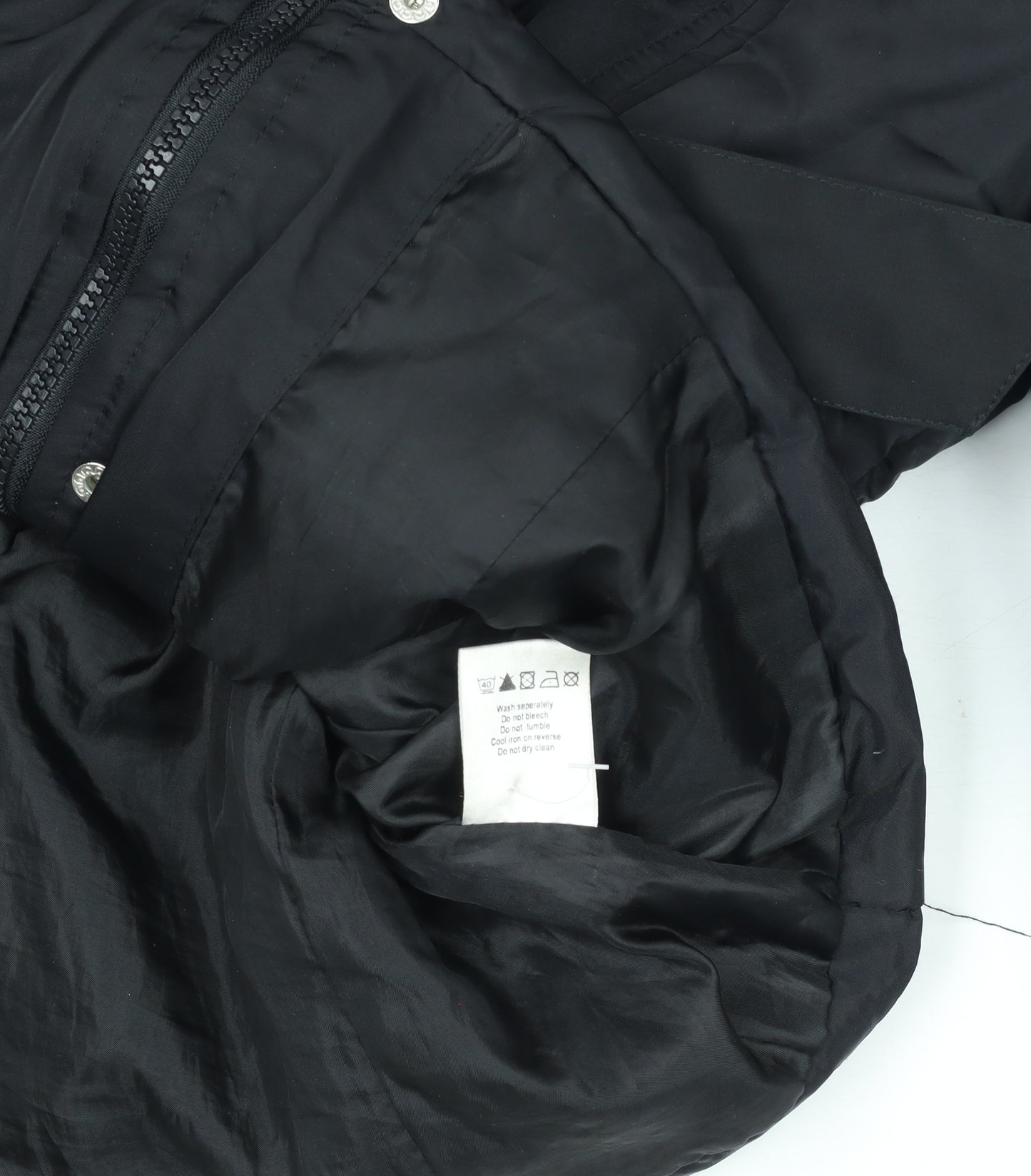 Select Women Black Belted Puffer Jacket Size 12 Winter Coat