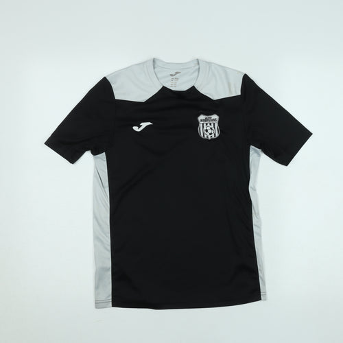 Joma Boys Black Football Jersey T-Shirt 2XS Lightweight Athletic Top