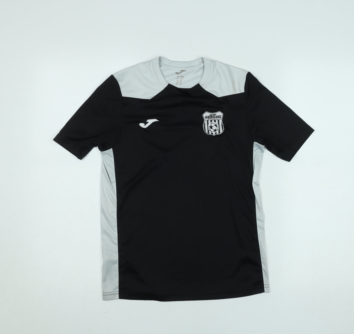 Joma Boys Black Football Jersey T-Shirt 2XS Lightweight Athletic Top