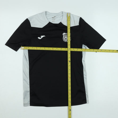 Joma Boys Black Football Jersey T-Shirt 2XS Lightweight Athletic Top