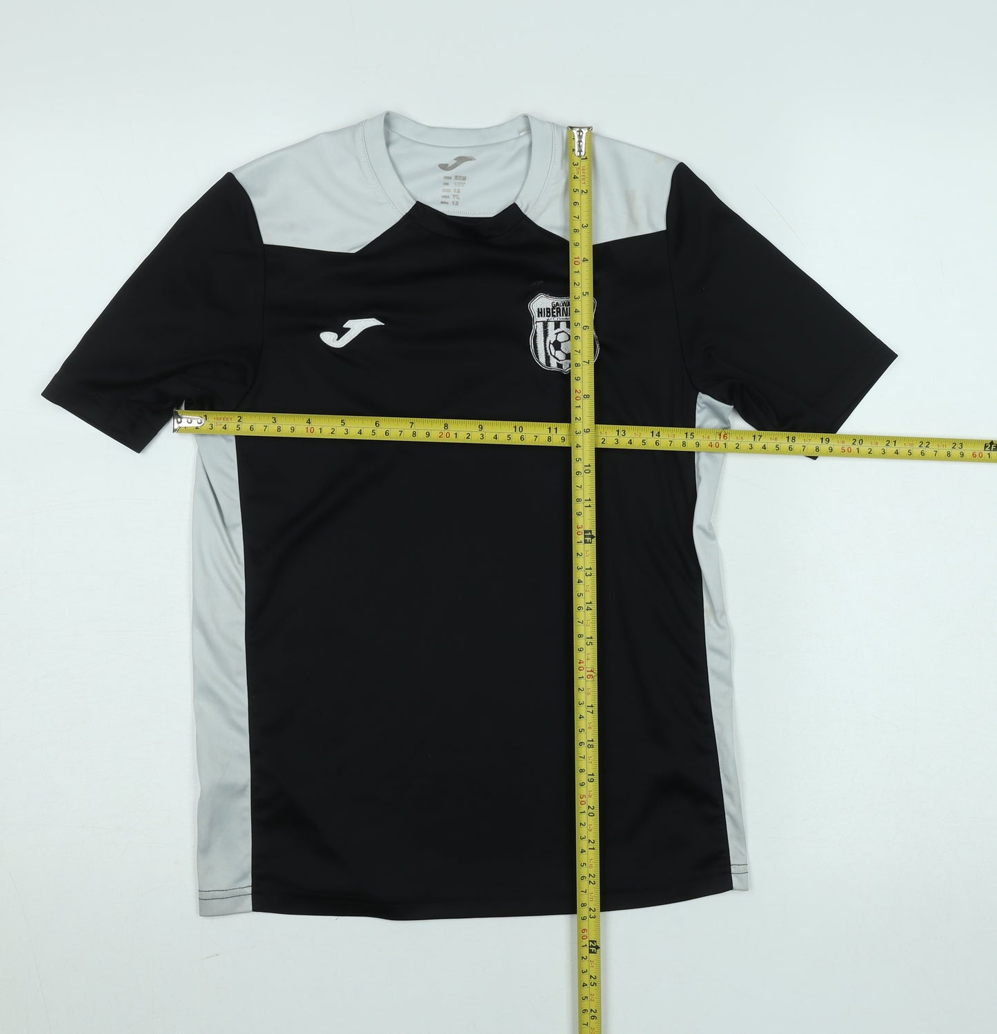 Joma Boys Black Football Jersey T-Shirt 2XS Lightweight Athletic Top
