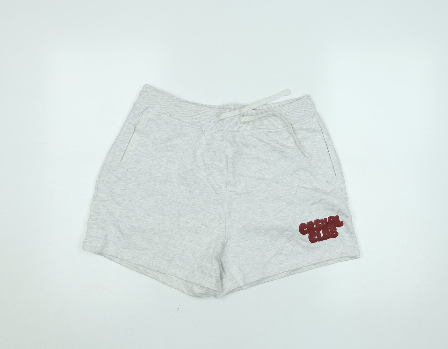 Dunnes Women’s Grey Sweat Shorts Medium Casual Club Logo