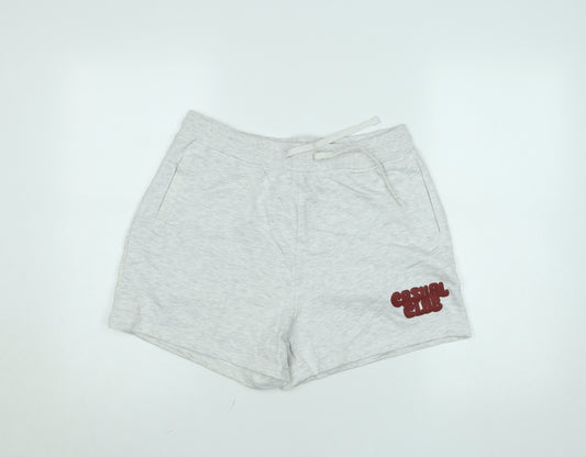 Dunnes Women’s Grey Sweat Shorts Medium Casual Club Logo