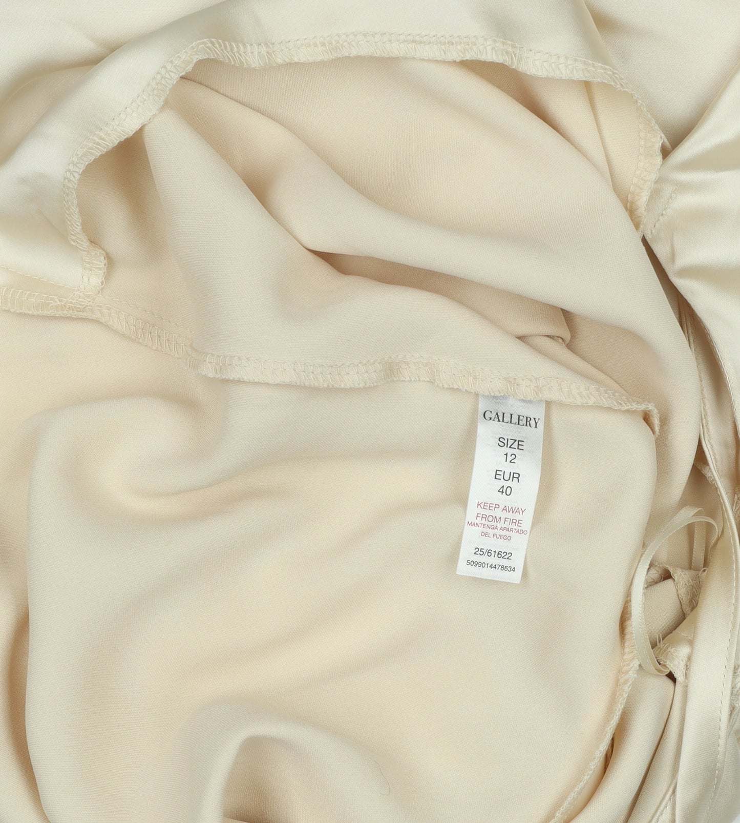 Gallery Women Ivory Satin Bodysuit Size 12 Adjustable Straps