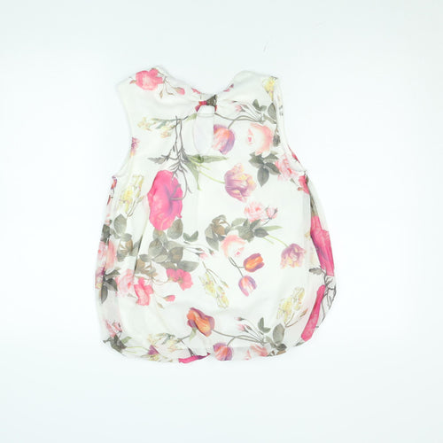 Quiz Women's Multicoloured Floral Chiffon Sleeveless Blouse Size 10