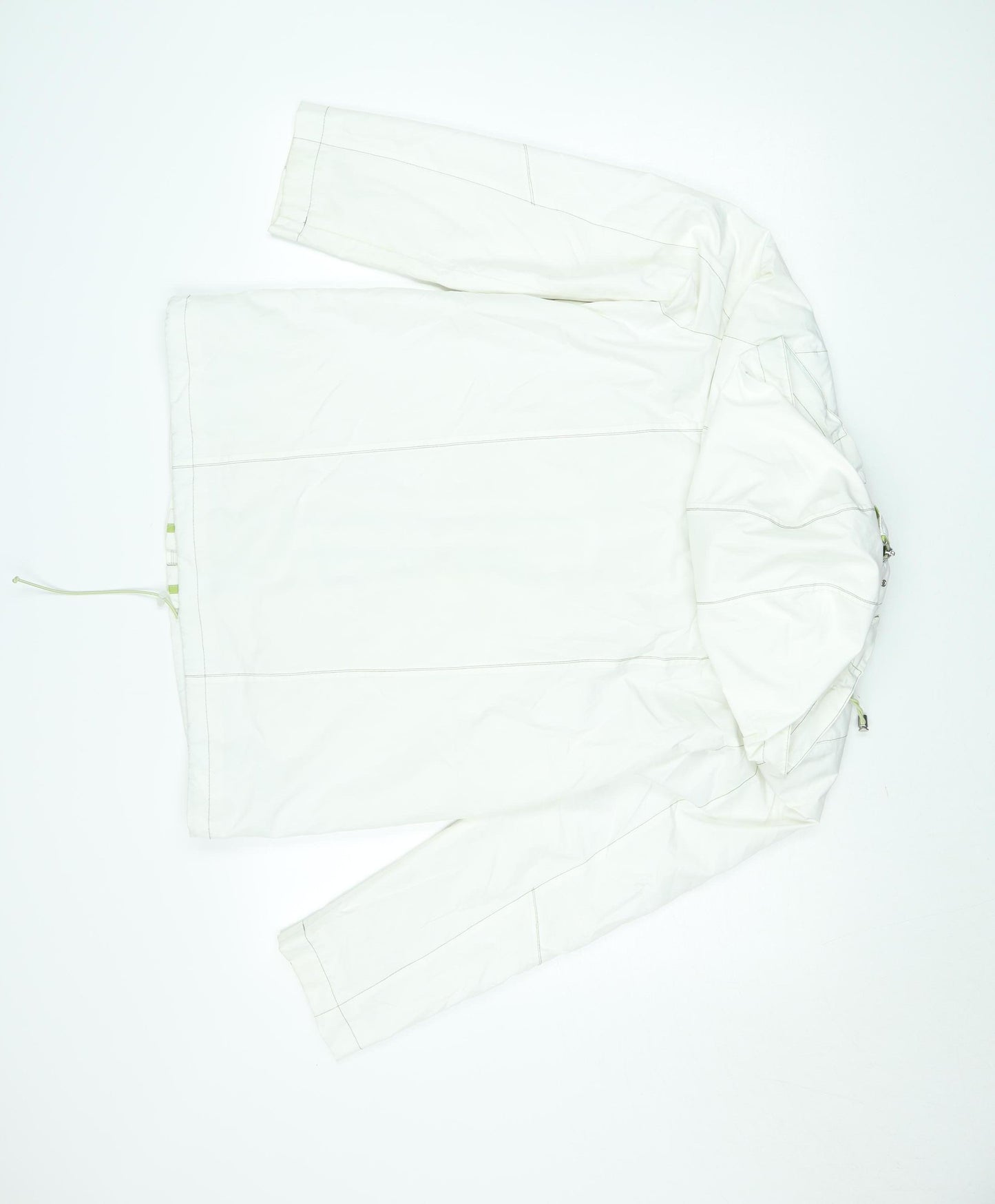 Summer Edition Womens White Hooded Mid-Length Lightweight Jacket Size 10