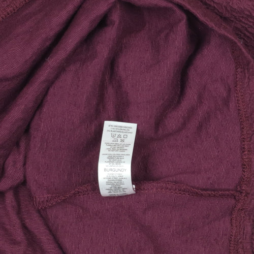 Gallery Women's Burgundy Long Sleeve Stretch Jersey Top XL