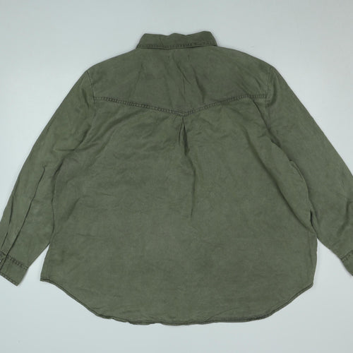 Dunnes Stores Men’s Green Long Sleeve Button-Up Shirt 2XL Regular Fit