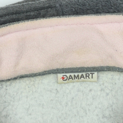 Damart Women Grey Fleece Button Jacket Size M Winter Coat