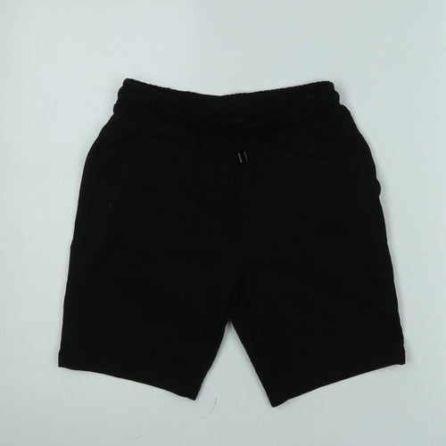 Dunnes Stores Boys Black Athletic Jersey Shorts Size 27in Elastic Waist
