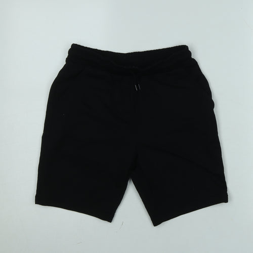 Dunnes Stores Boys Black Athletic Jersey Shorts Size 27in Elastic Waist