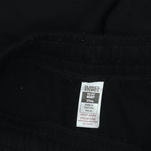 Dunnes Stores Boys Black Athletic Jersey Shorts Size 27in Elastic Waist