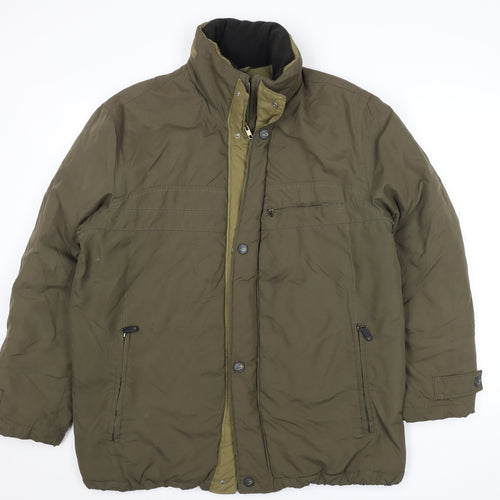 BUSH Men's Green 40 Puffer Jacket Outdoor Winter Coat