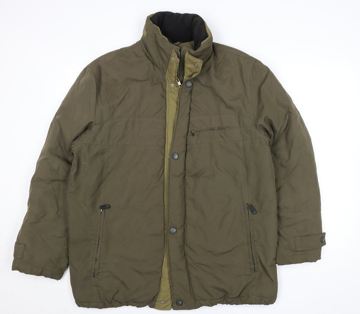 BUSH Men's Green 40 Puffer Jacket Outdoor Winter Coat