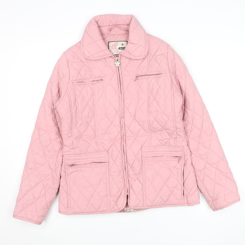 Champion Burford Women's Pink Quilted Mid-Length Jacket Size 10