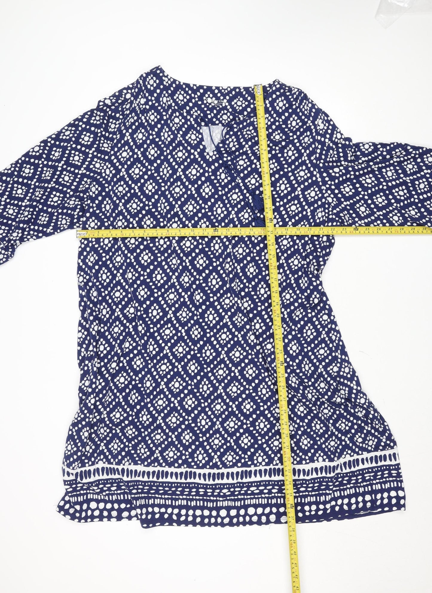 Coldwater Creek Women’s Blue Geometric Jersey Tunic Dress 3XL