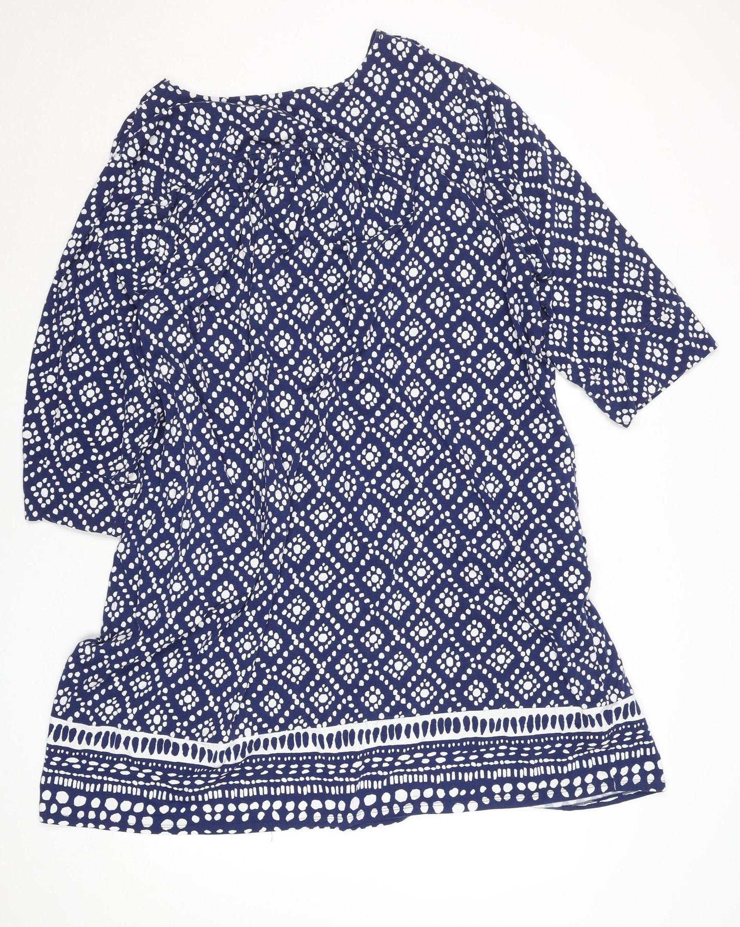 Coldwater Creek Women’s Blue Geometric Jersey Tunic Dress 3XL