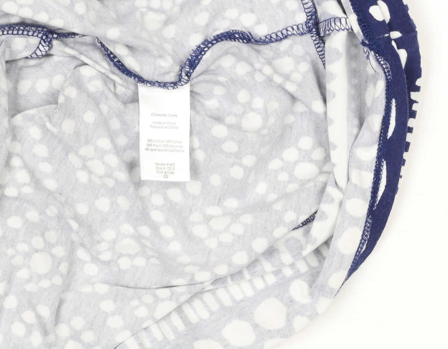 Coldwater Creek Women’s Blue Geometric Jersey Tunic Dress 3XL
