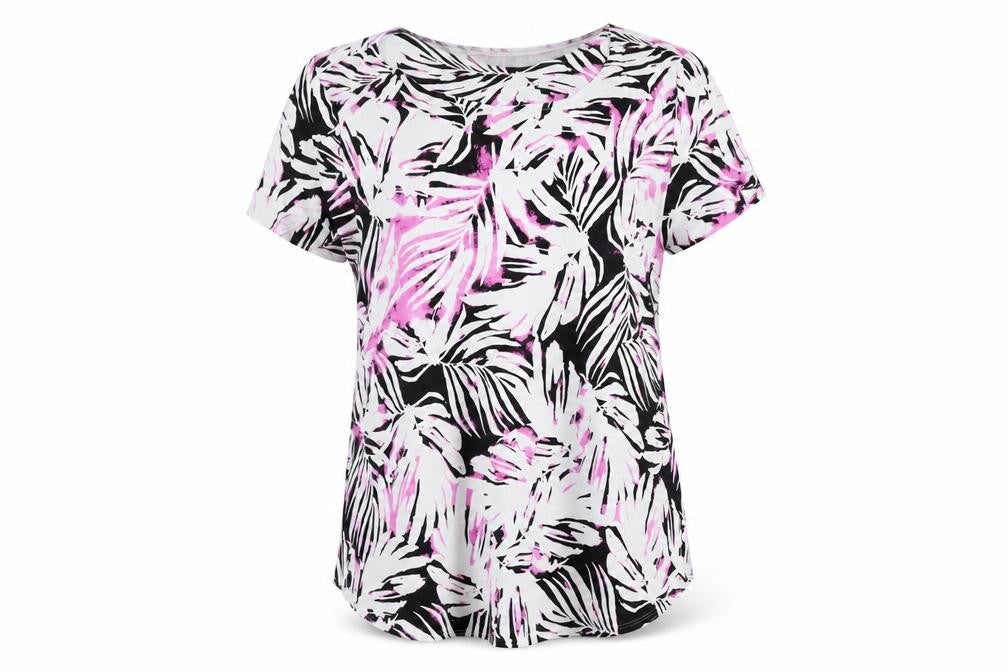 Alfani Womens Multicoloured 2XL Short Sleeve Scoop Neck T-Shirt