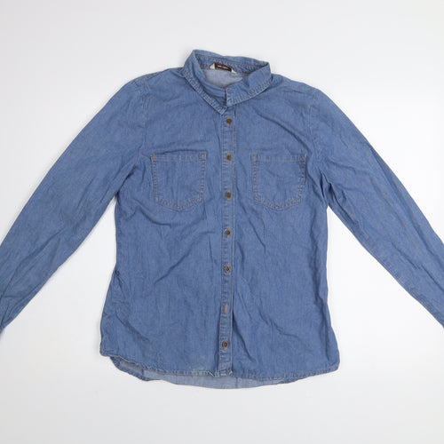 Ink Denim Collection Men's Blue Long Sleeve Button-Up Shirt Size 42