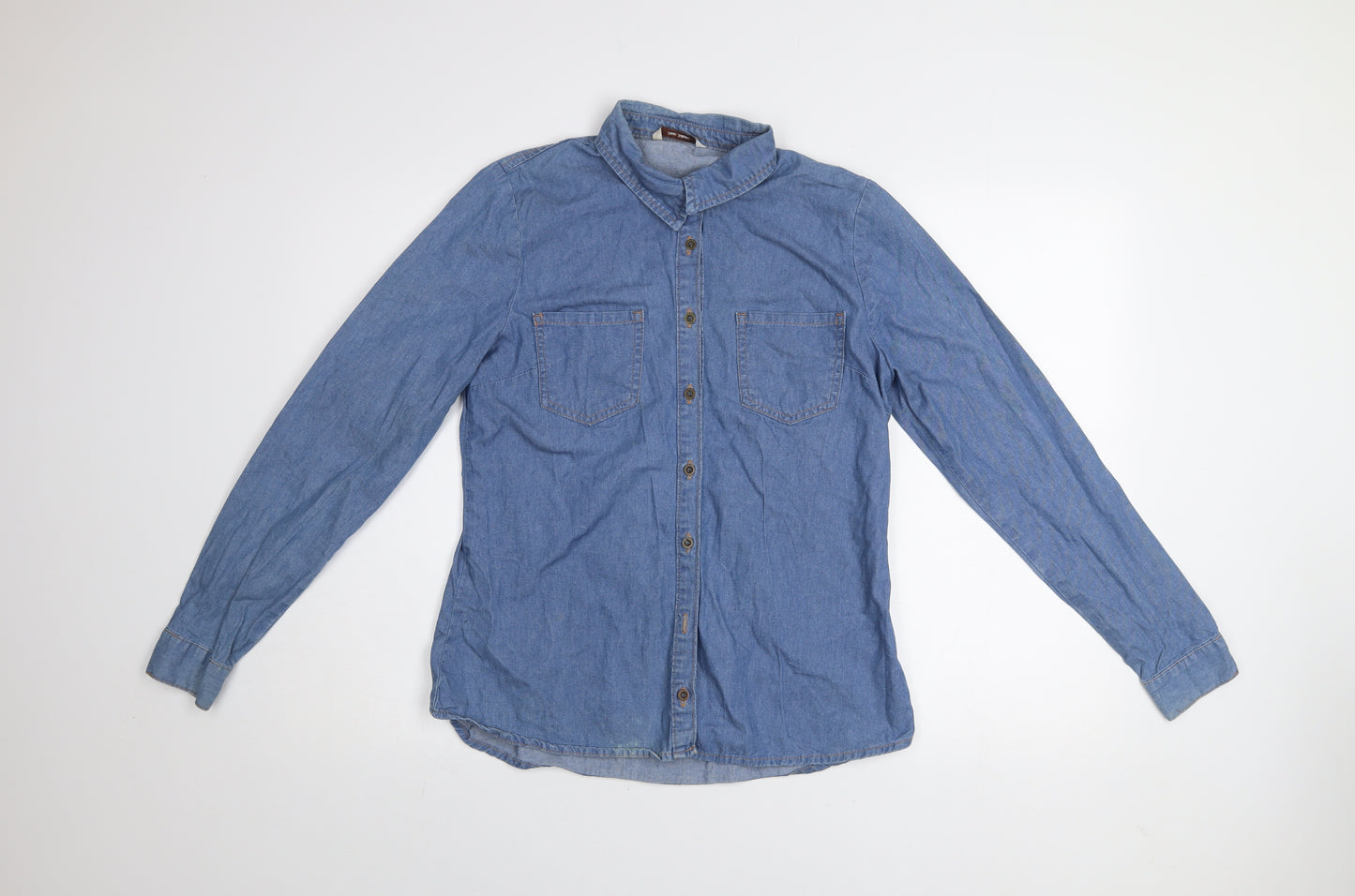 Ink Denim Collection Men's Blue Long Sleeve Button-Up Shirt Size 42