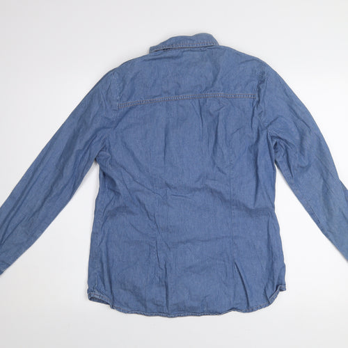 Ink Denim Collection Men's Blue Long Sleeve Button-Up Shirt Size 42