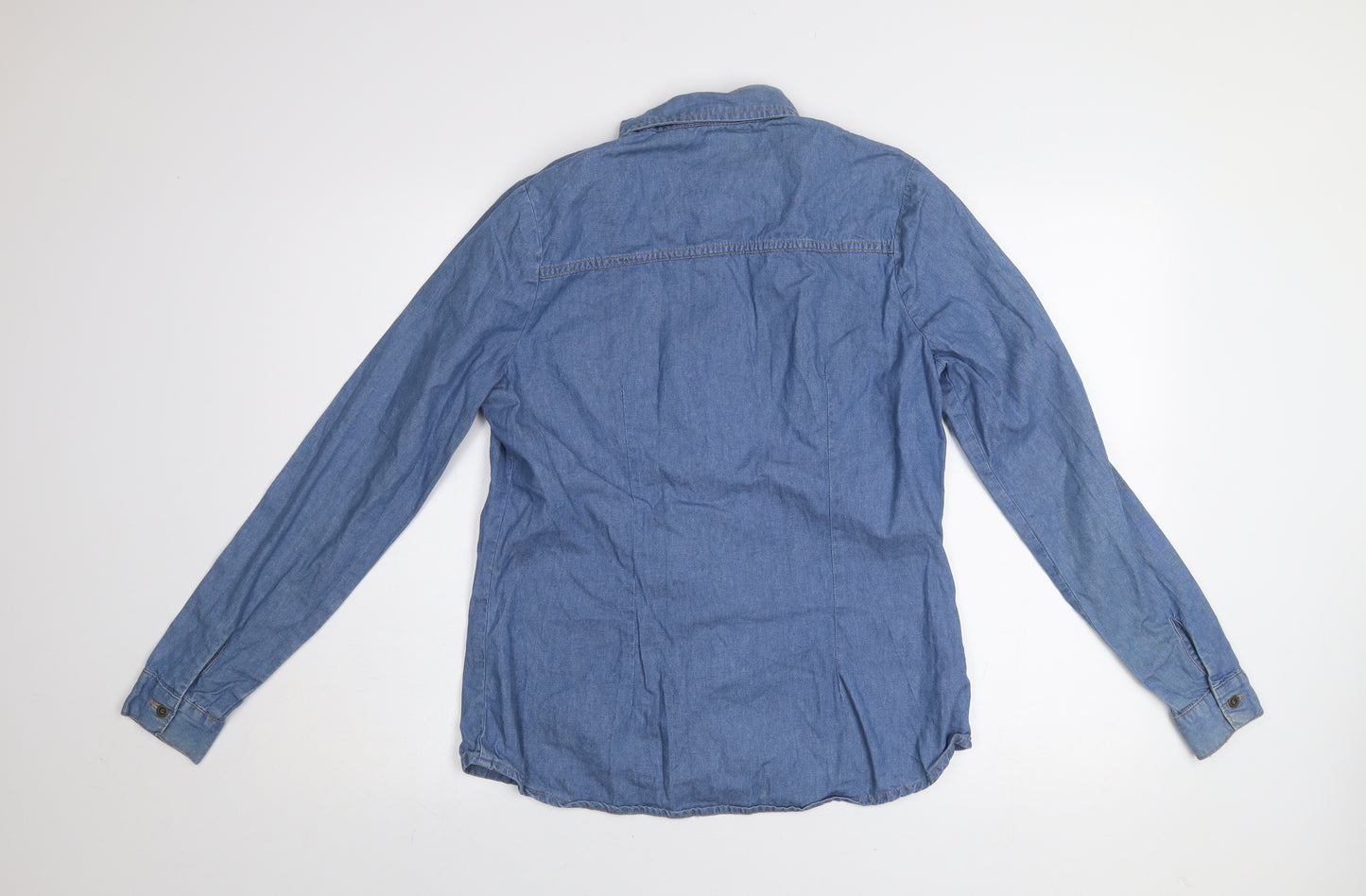 Ink Denim Collection Men's Blue Long Sleeve Button-Up Shirt Size 42
