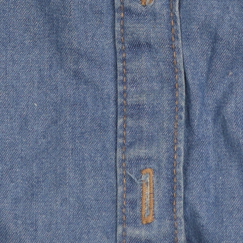 Ink Denim Collection Men's Blue Long Sleeve Button-Up Shirt Size 42
