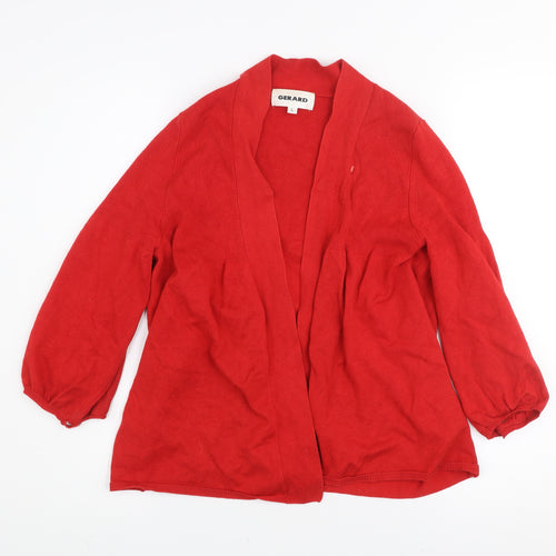 Gerard Women’s Red Knit Open Cardigan L Lightweight Viscose Blend