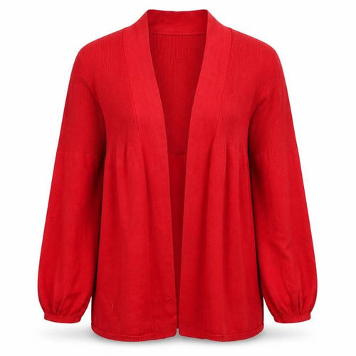 Gerard Women’s Red Knit Open Cardigan L Lightweight Viscose Blend