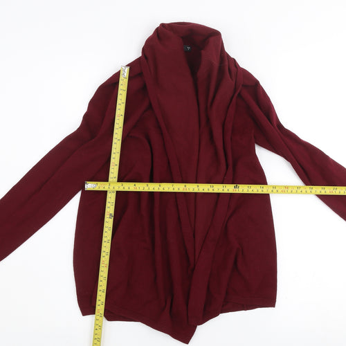 Dunnes Women's Red Long Sleeve Open Front Cardigan Size S