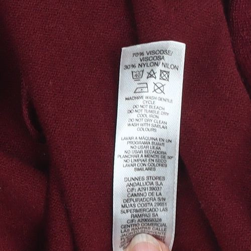 Dunnes Women's Red Long Sleeve Open Front Cardigan Size S