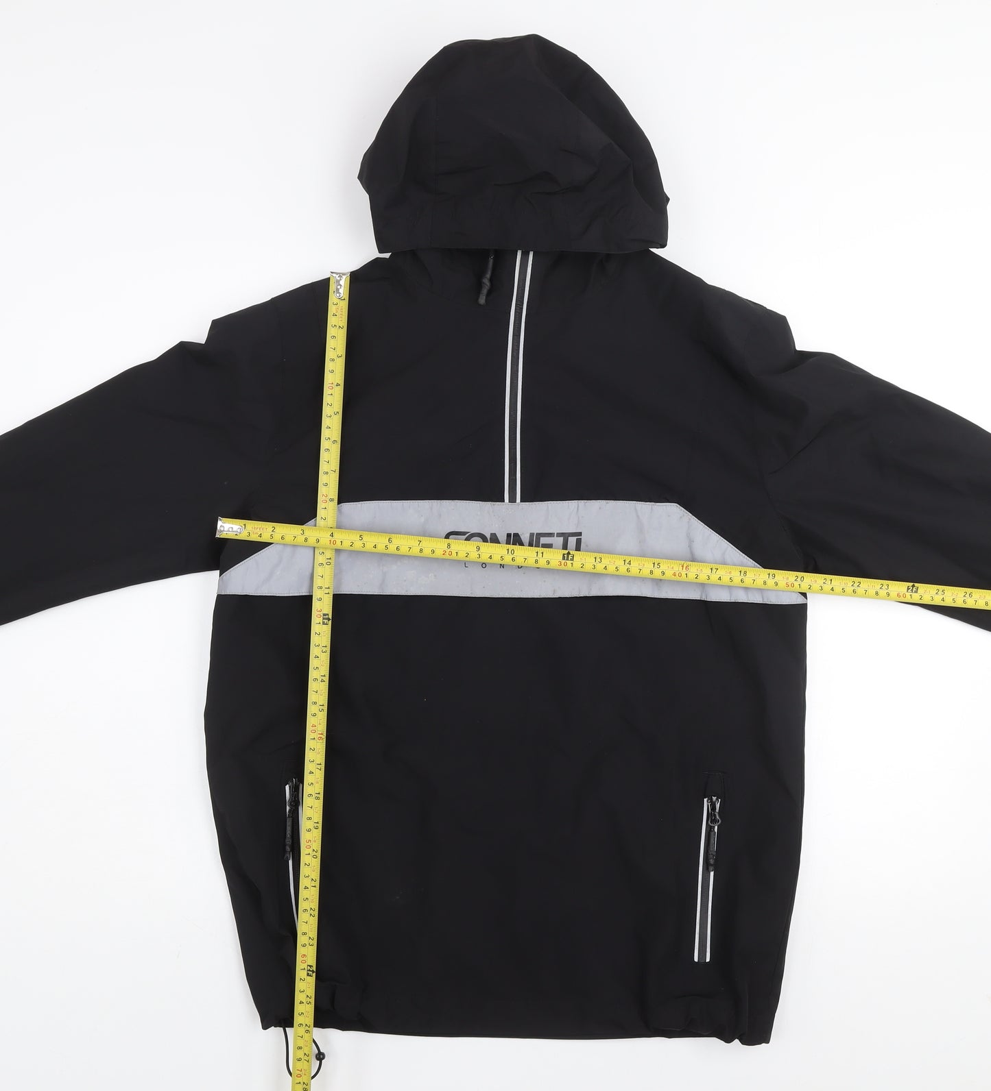 Sonneti Boys Black Hooded Windbreaker Jacket Age 13-14 Years