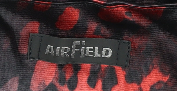 Airfield Women's Red Animal Print Sheath Zip Dress Size 6