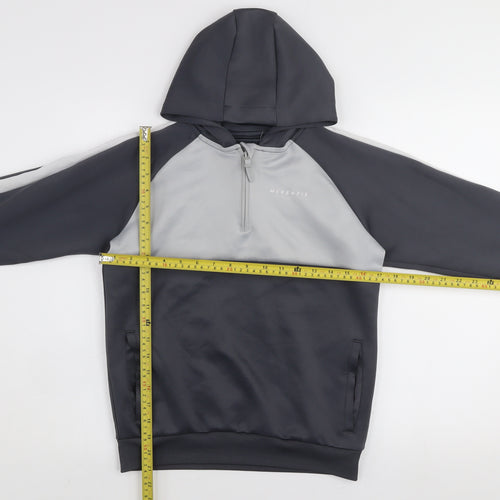 McKenzie Boys Grey Colourblock 1/4 Zip Pullover Hoodie 12-13 Years