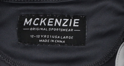McKenzie Boys Grey Colourblock 1/4 Zip Pullover Hoodie 12-13 Years