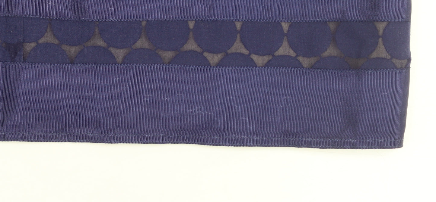 Oasis Women Blue Geometric Shift Dress Size 14 Sleeveless Knee Length