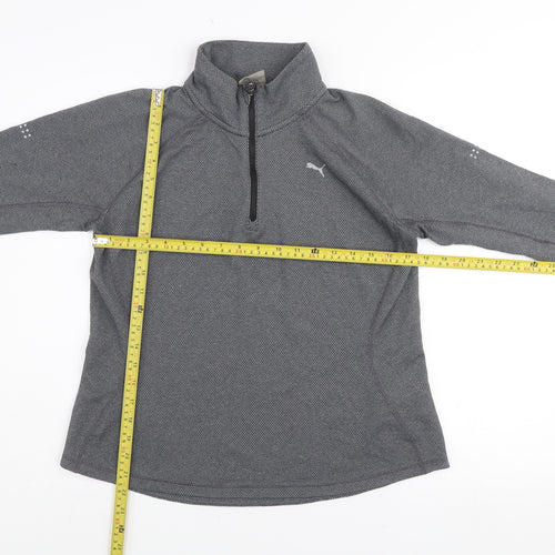 Puma Women's Grey 1/4 Zip Pullover Sweatshirt XL Activewear