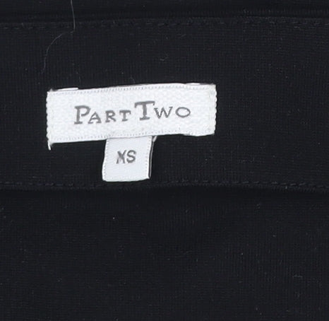 Part Two Women’s Black Geometric Knit Stretch Pencil Skirt XS