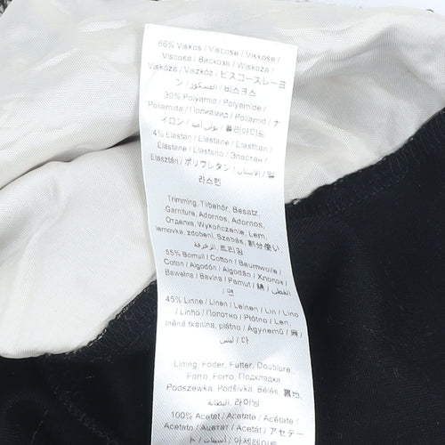 Part Two Women’s Black Geometric Knit Stretch Pencil Skirt XS