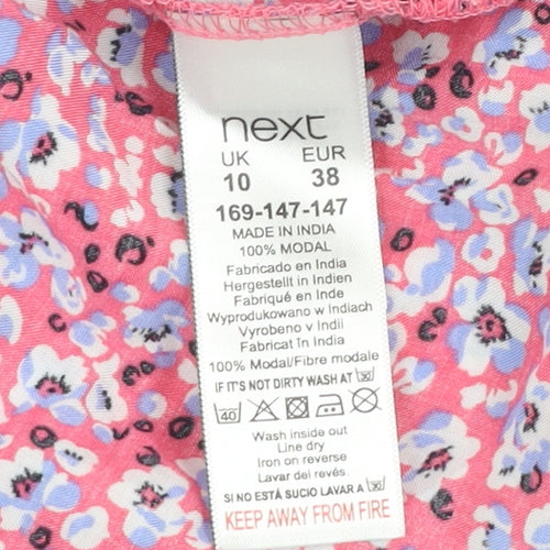 Next Women’s Pink Floral Off Shoulder Tunic Blouse Size 10