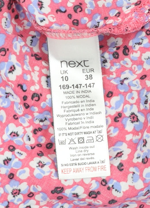Next Women’s Pink Floral Off Shoulder Tunic Blouse Size 10