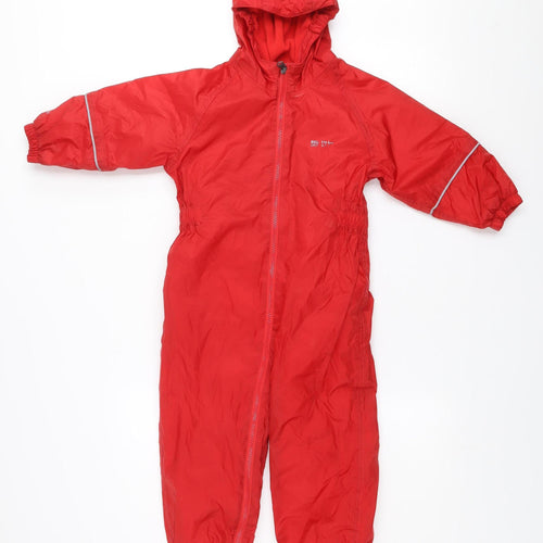 Regatta Boys Red 3-4 Years Waterproof Hooded Snowsuit Ski Suit