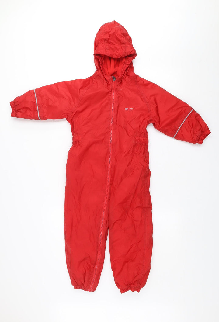 Regatta Boys Red 3-4 Years Waterproof Hooded Snowsuit Ski Suit